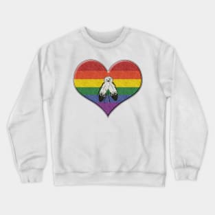 Large Two-Spirited Pride Flag Colored Heart Crewneck Sweatshirt